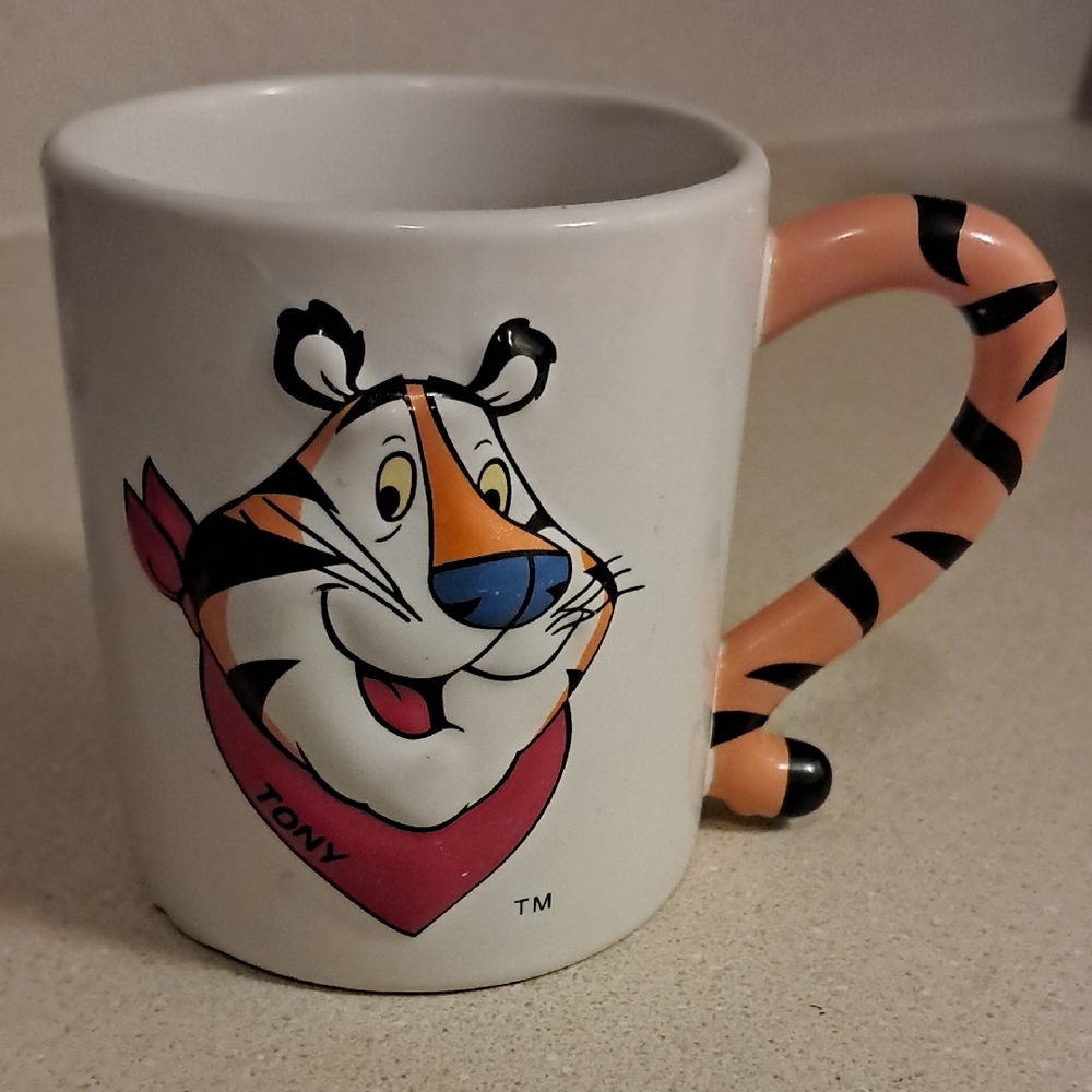 Vintage Tony the Tiger Mug with Orange Handle